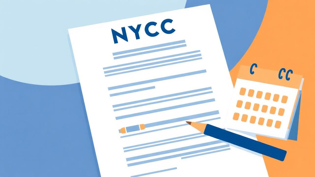 Annual DHCR rent registration document with calendar